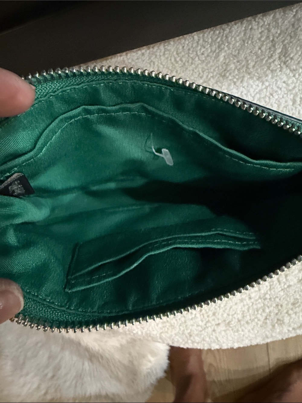 Coach Nolita 19 Green Pebbled Leather Chain Shoulder Handbag Wristlet - Picture 7 of 11